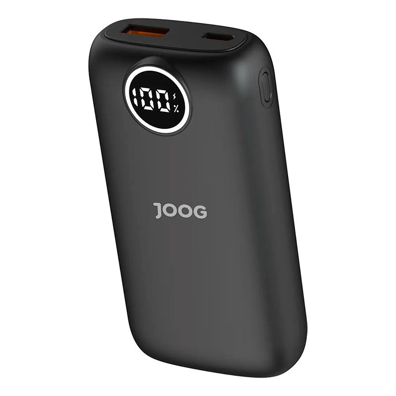 CARREGADOR PORTATIL JOOG POWERBANK 10K-JG1 10000MAH USBA/USBC PRETO