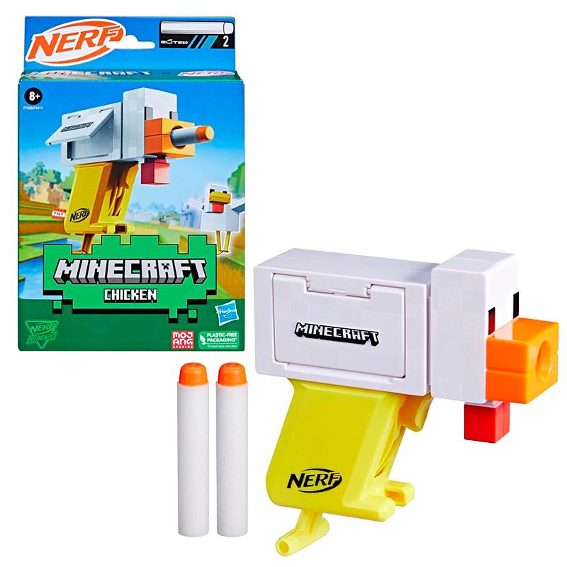 LANCADOR DE DARDOS HASBRO NERF MINECRAFT CHICKEN F7968