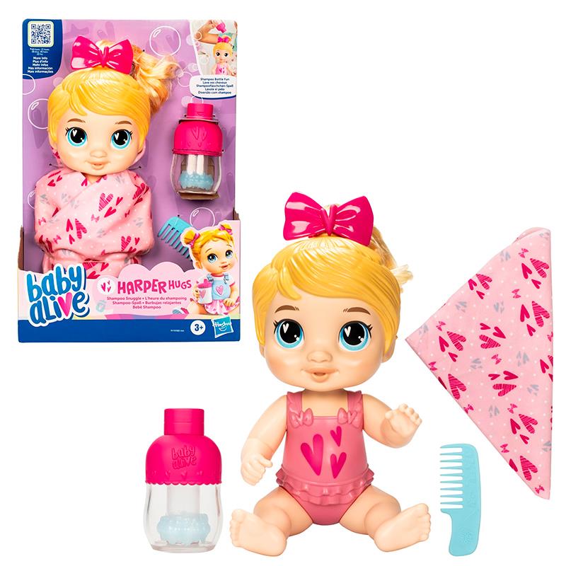 BONECA HASBRO BABY ALIVE BEBE SHAMPOO HARPER F9119
