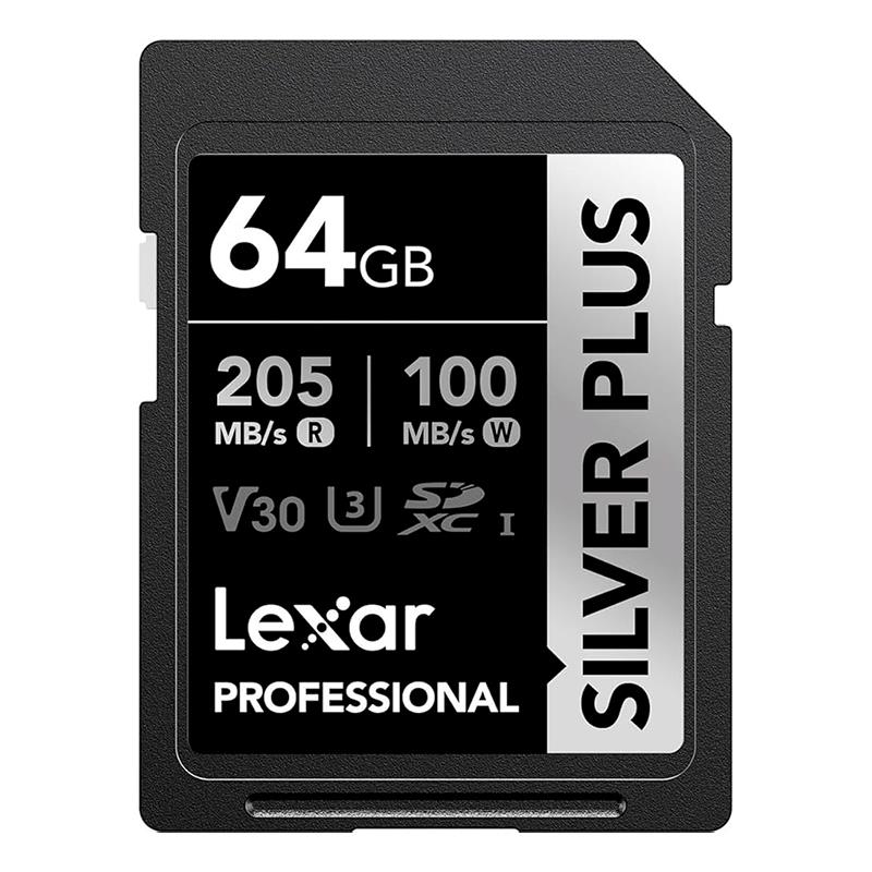 MICRO SD LEXAR PROFESSIONAL 64GB 205MBS V30 A2 SILVER PLUS