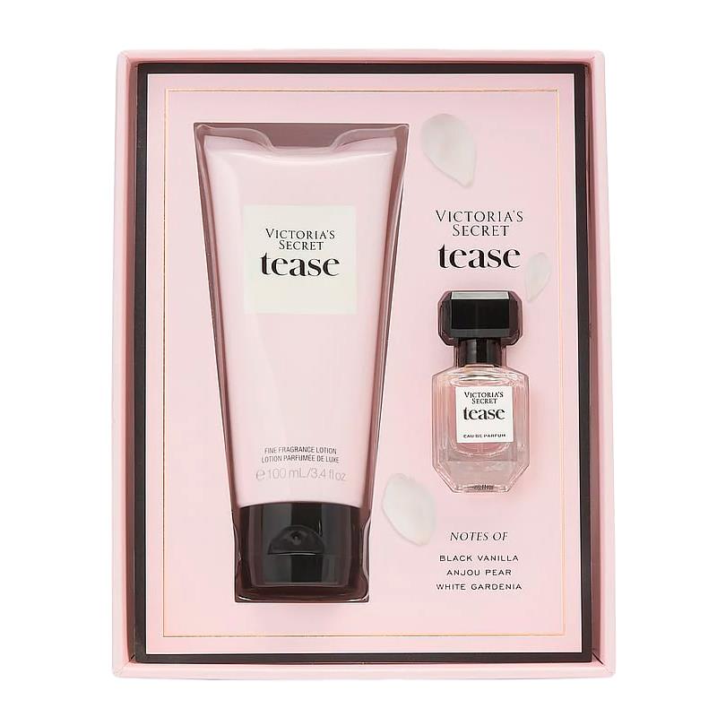 KIT DE PRESENTE PERFUME VICTORIAS SECRET TEASE MINI EDP 7ML + LOCAO CORPORAL PERFUMADA 100ML