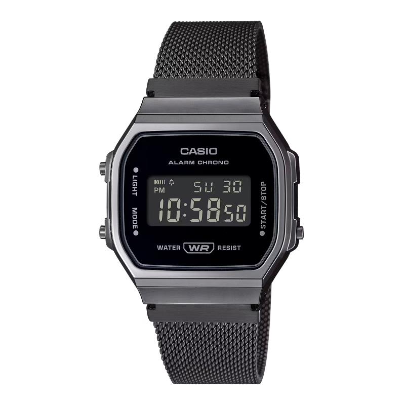 RELOGIO DIGITAL FEMININO CASIO A168WEMB1B PRATA