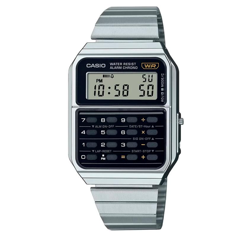 RELOGIO DIGITAL MASCULINO CASIO CA500WE1A PRETO PRATA