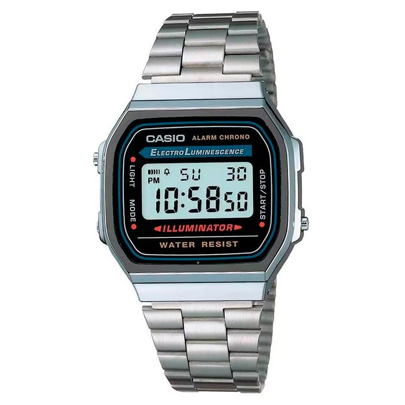 RELOGIO DIGITAL UNISSEX CASIO A168WA1 PRATA