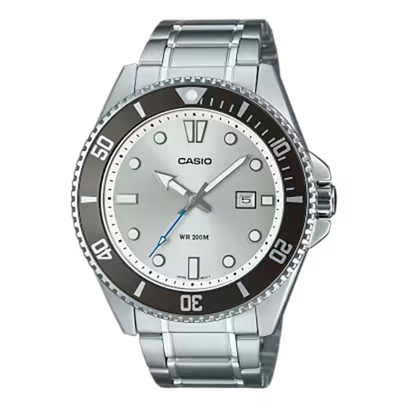 RELOGIO MASCULINO CASIO MDV107D5AV PRATA PRETO