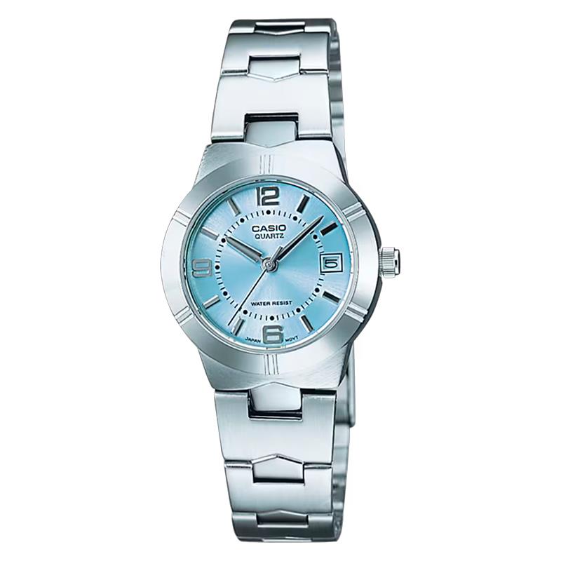 RELOGIO FEMININO CASIO LTP1241D2A PRATA AZUL