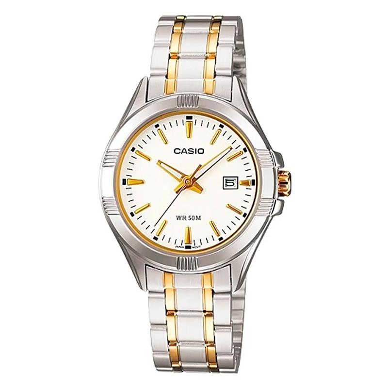 RELOGIO FEMININO CASIO LTP-1308SG-7AV PRATA/DOURADO