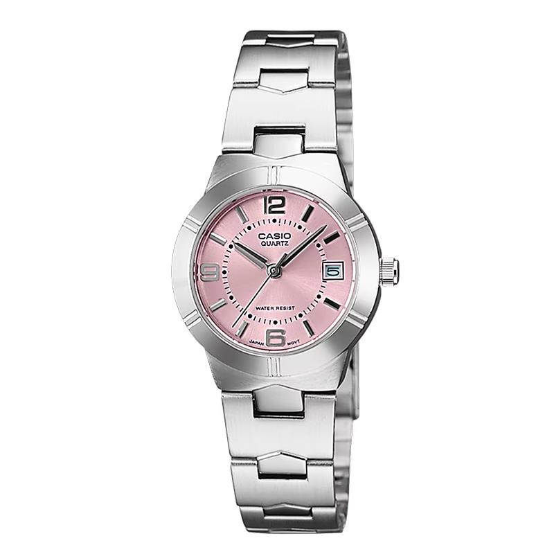 RELOGIO FEMININO CASIO LTP-1241D-4A PRATA/ROSA