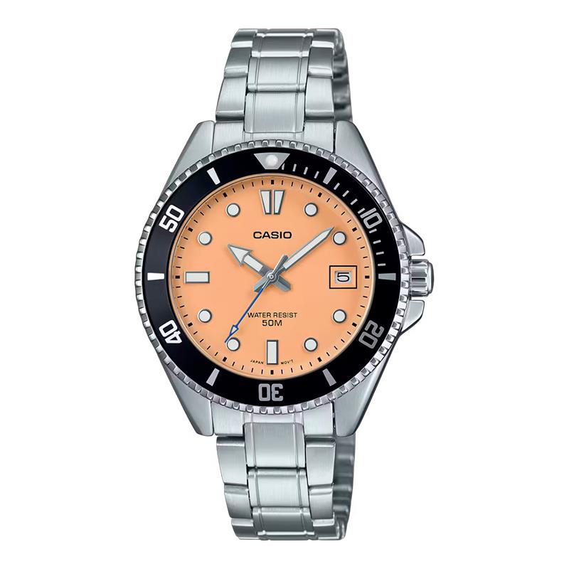 RELOGIO MASCULINO CASIO MDV-10D-4A2V PRATA/PRETO/BEGE