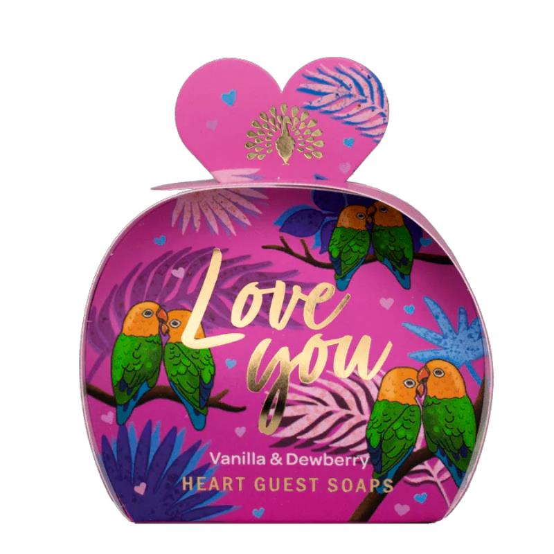 KIT SABONETE EM BARRA THE ENGLISH SOAP COMPANY OCCASIONS GUEST SOAP LOVE YOU VANILLA DEWBERRY 3X20G