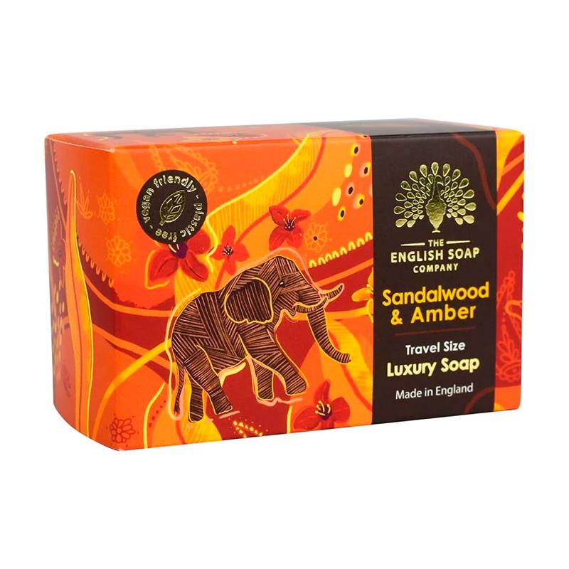 SABONETE EM BARRA THE ENGLISH SOAP COMPANY TRAVEL SOAP SANDALWOOD AMBER 100G