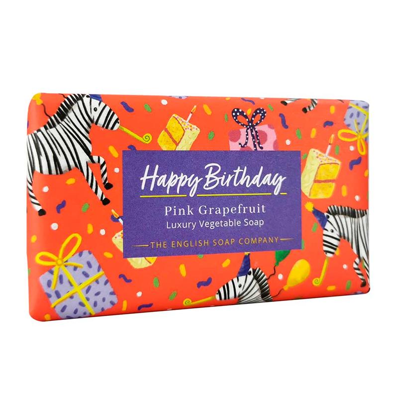 SABONETE EM BARRA THE ENGLISH SOAP COMPANY OCCASIONS HAPPY BIRTHDAY PINK GRAPEFRUIT 190G