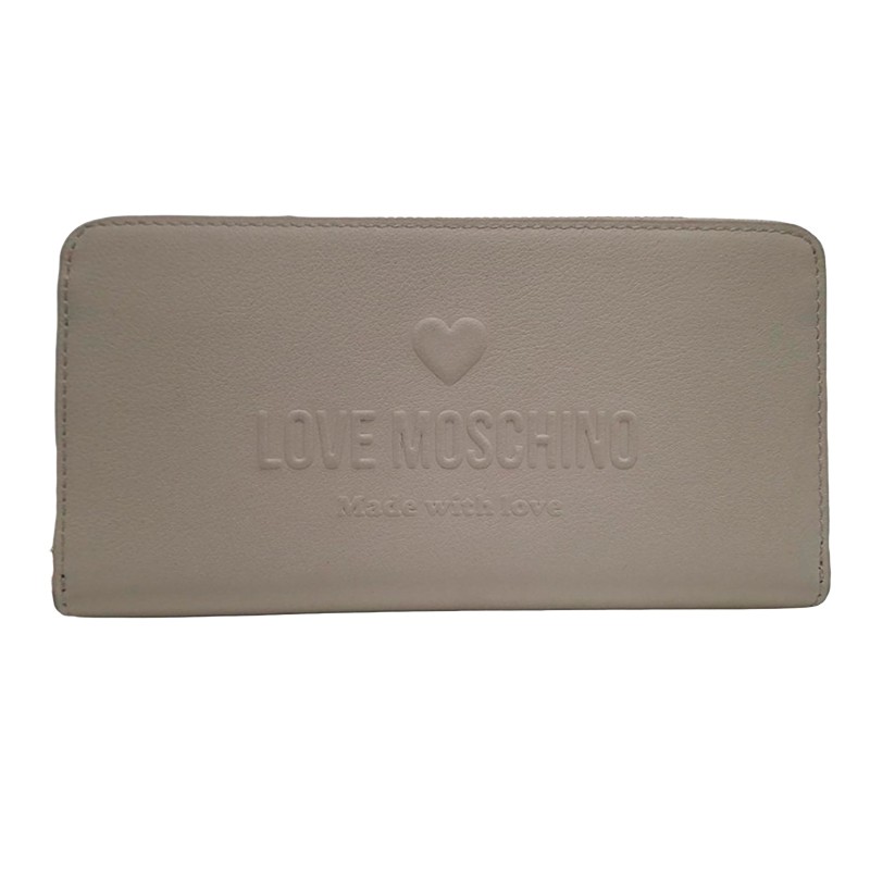 CARTEIRA FEMININA LOVE MOSCHINO BEGE JC5629PP1ML1011A