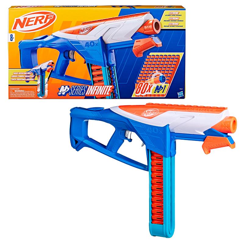 LANCADOR DE DARDOS HASBRO NERF N SERIES INFINIT + 80 DARDOS F8632