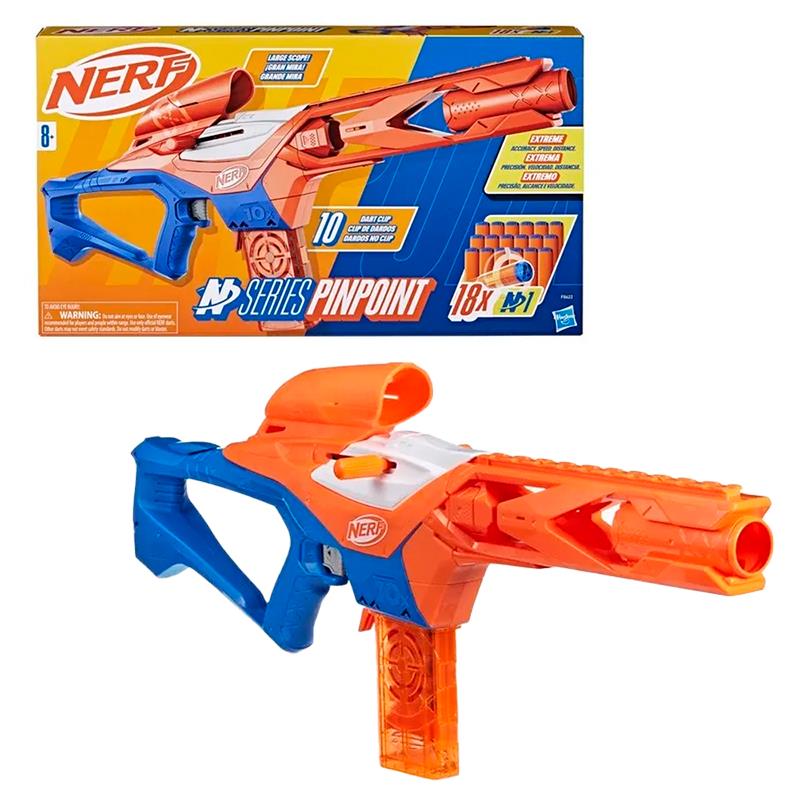 LANCADOR DE DARDOS HASBRO NERF N SERIES PINPOIN + 18 DARDOS F8622