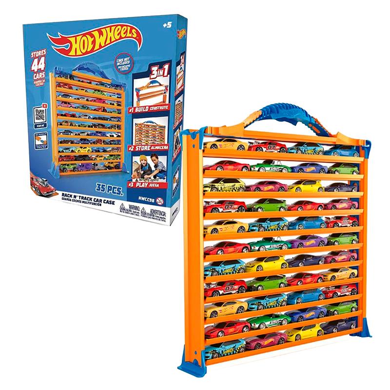 PORTA CARRINHOS HOT WHEELS CAR CASE RACK TRACK HWCC9B