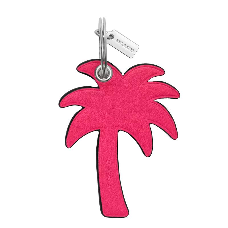 CHAVEIRO FEMININO COACH PALMEIRA CBK53 PRATA/ROSA