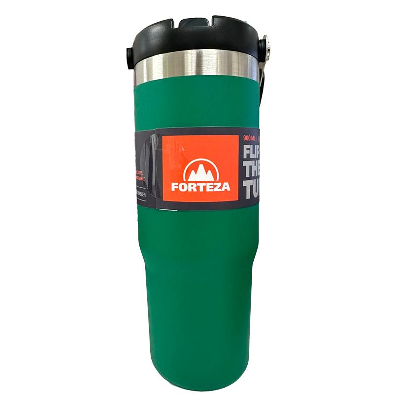 GARRAFA TERMICA FORTEZA FLIP STRAW 900ML FZBH90G GREEN