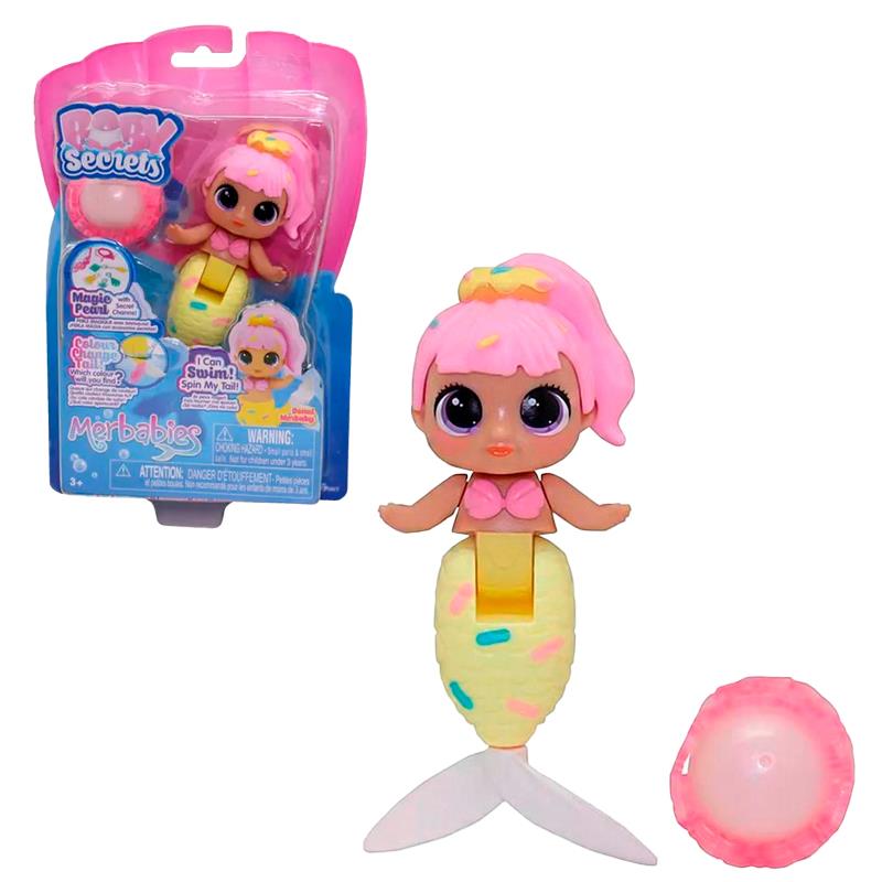 BONECA BABY SECRETS MERBABIES SGL DONUT MARBABY