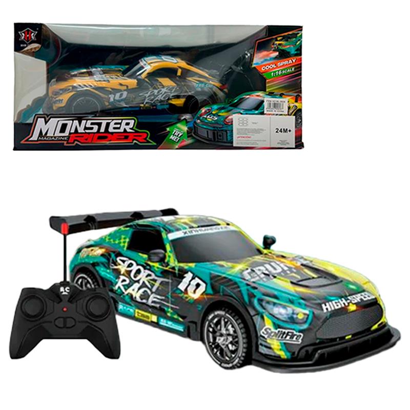 CARRINHO DE CONTROLE REMOTO XHX TOYS MONSTER AMARELO