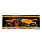 CONJUNTO DE BRINQUEDO VEICULOS DE CONSTRUCAO GRANDES ML5627 AMARELO