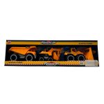 CONJUNTO DE BRINQUEDO VEICULOS DE CONSTRUCAO ML5354 3UN AMARELO E LARANJA