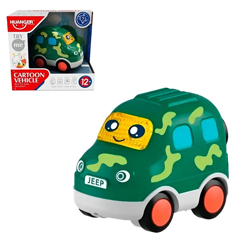 CARRINHO MUSICAL HUANGER CARTOON VEHICLE HE0537G CAMUFLADO