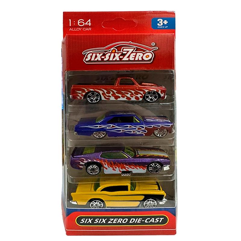 CONJUNTO DE CARRINHOS MASEN TOYS MUSCLE CARS METALICOS 1 64 4UN 660-S153
