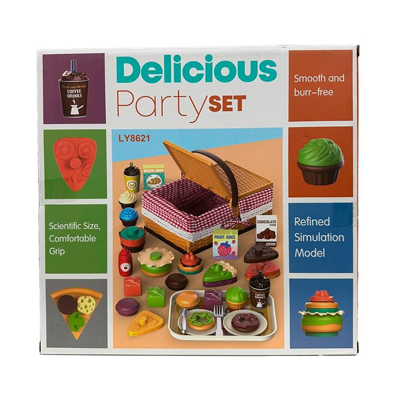 BRINQUEDO CESTA DE PIQUENIQUE LUO YUAN COM ALIMENTOS