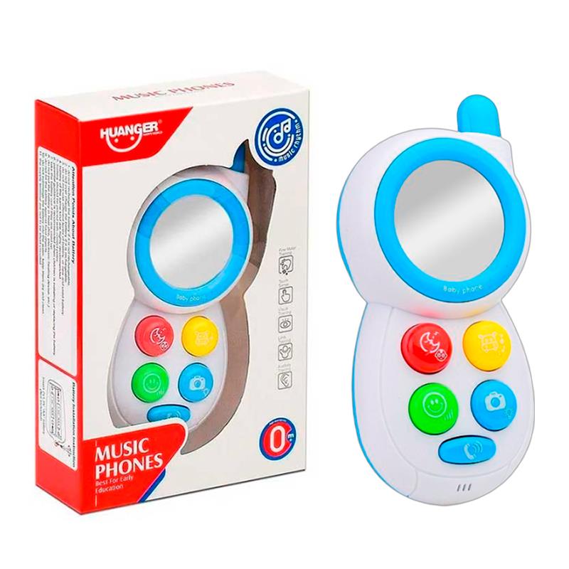 BRINQUEDO HUANGER CELULAR MUSICAL HE0512 AZUL