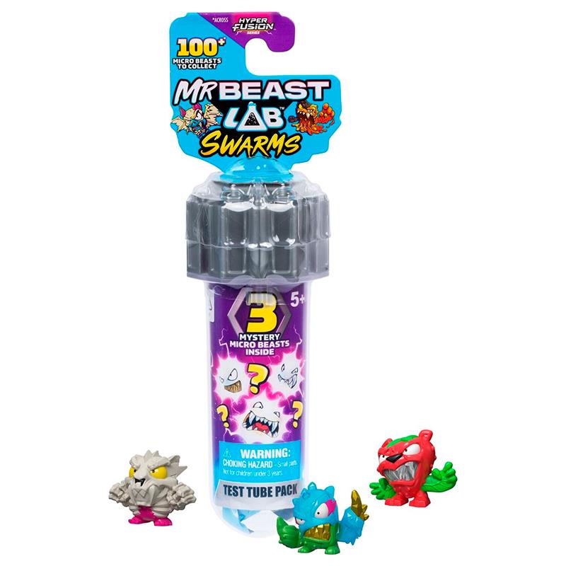 BONECOS MR BEAST LAB SWARMS HYPER FUSION SERIES 24780 3UN SORTIDOS