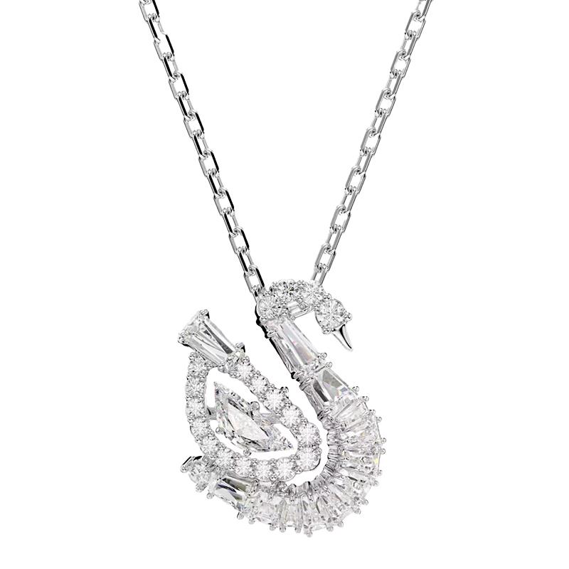 COLAR COM PINGENTE SWAROVSKI ICONIC SWAN PENDANT 5734485 WHITE