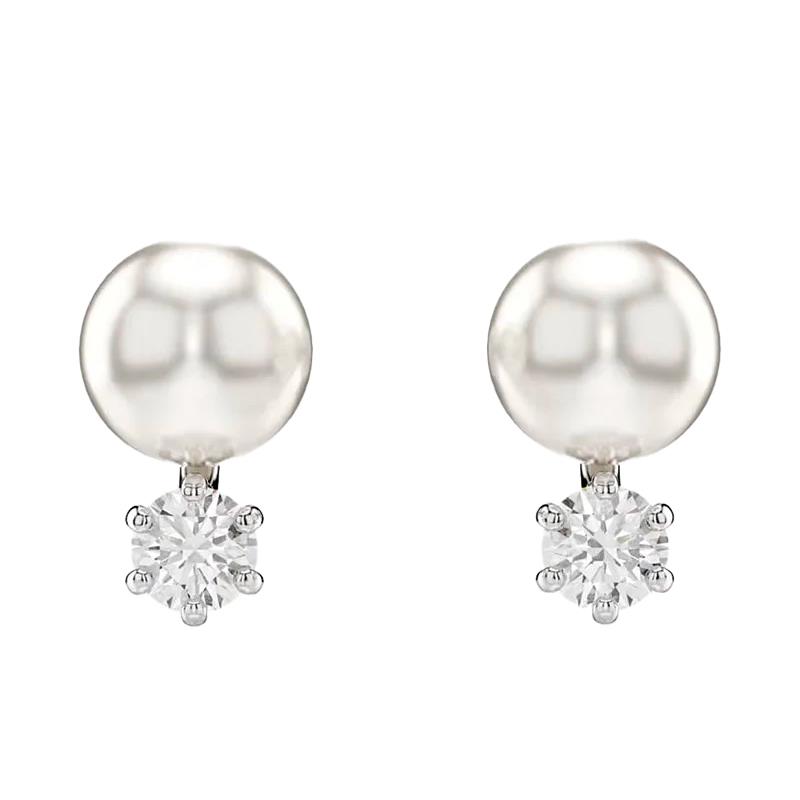 BRINCOS SWAROVSKI MATRIX SQUARE OR ROUND CUT 5701604 WHITE