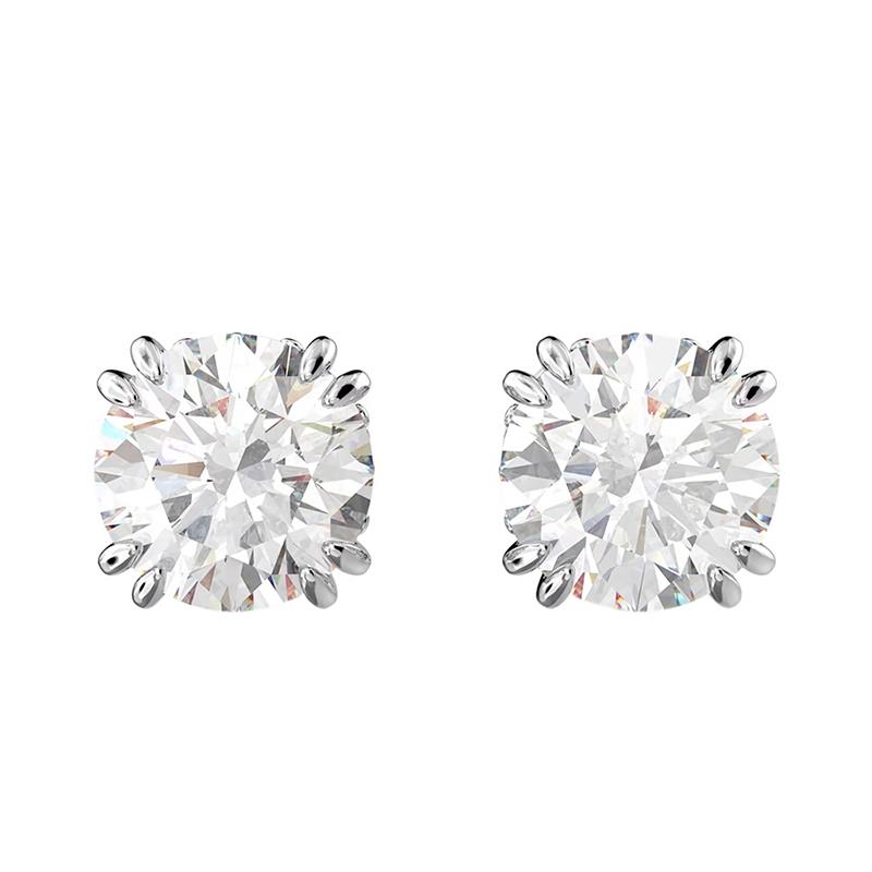 BRINCOS SWAROVSKI STILLA STUD ROUND CUT 5648992 WHITE