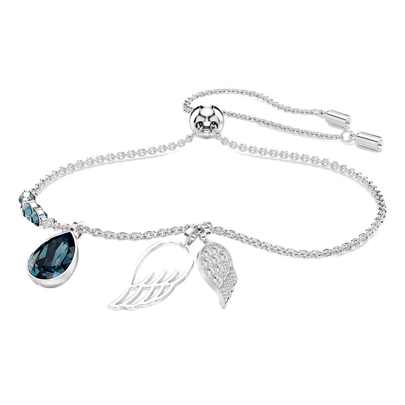 PULSEIRA COM PINGENTE SWAROVSKI SYMBOLICA BRACELET WING 5734547 BLUE