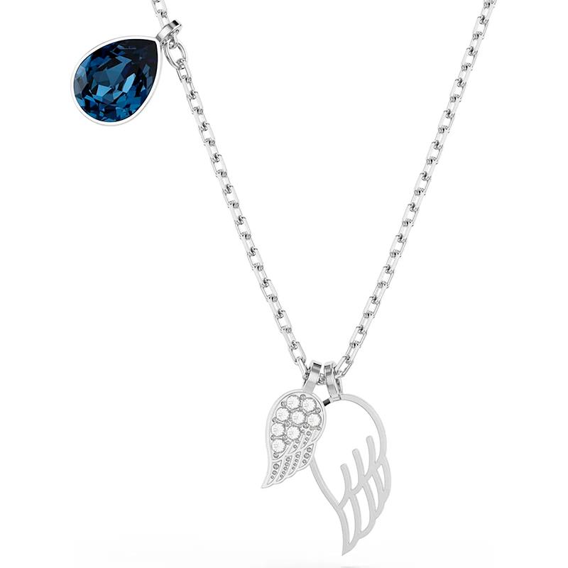 COLAR COM PINGENTE SWAROVSKI SYMBOLICA NECKLACE WING 5734554 BLUE
