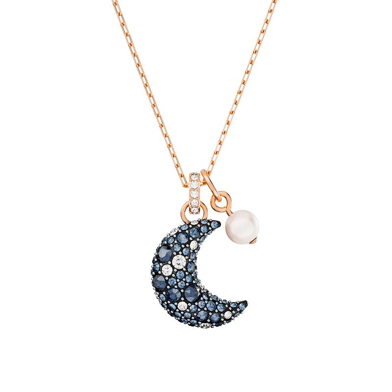 COLAR COM PINGENTE SWAROVSKI SUBLIMA PENDANT 5673613 ROSE GOLDTONE