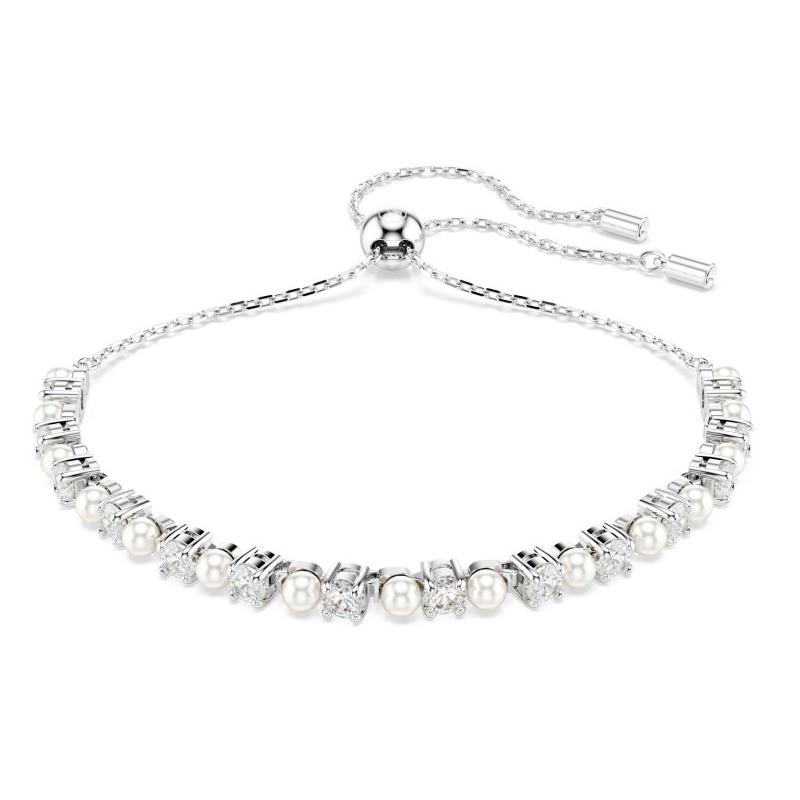 PULSEIRA SWAROVSKI RIVIERA MATRIX TENNIS BRACELET 3MM ROUND CUT 5701605 WHITE
