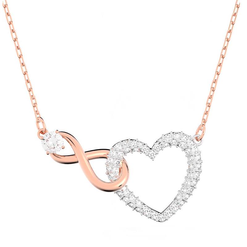 COLAR COM PINGENTE SWAROVSKI HYPERBOLA NECKLACE ROUND CUT 5604531 WHITE