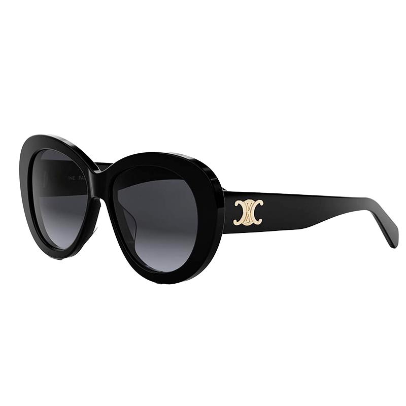 OCULOS DE SOL FEMININO CELINE TRIOMPHE TAM 55 15 140 C/ESTOJO CL40317U5501B PRETO CINZA GRADIENTE