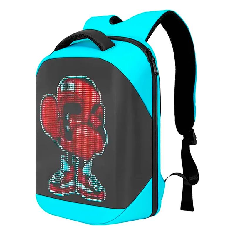 MOCHILA LED BIOSLED C/BLUETOOTH LOYT3HD 5V TURQUESA/PRETO