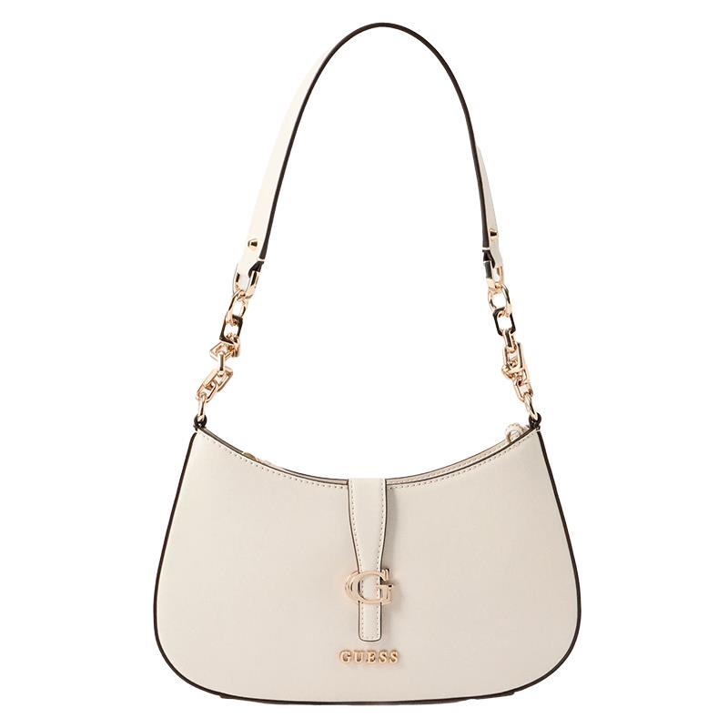 BOLSA FEMININA GUESS CARRIE TOP ZIP SHOULDER BAG VG989618-STO STONE