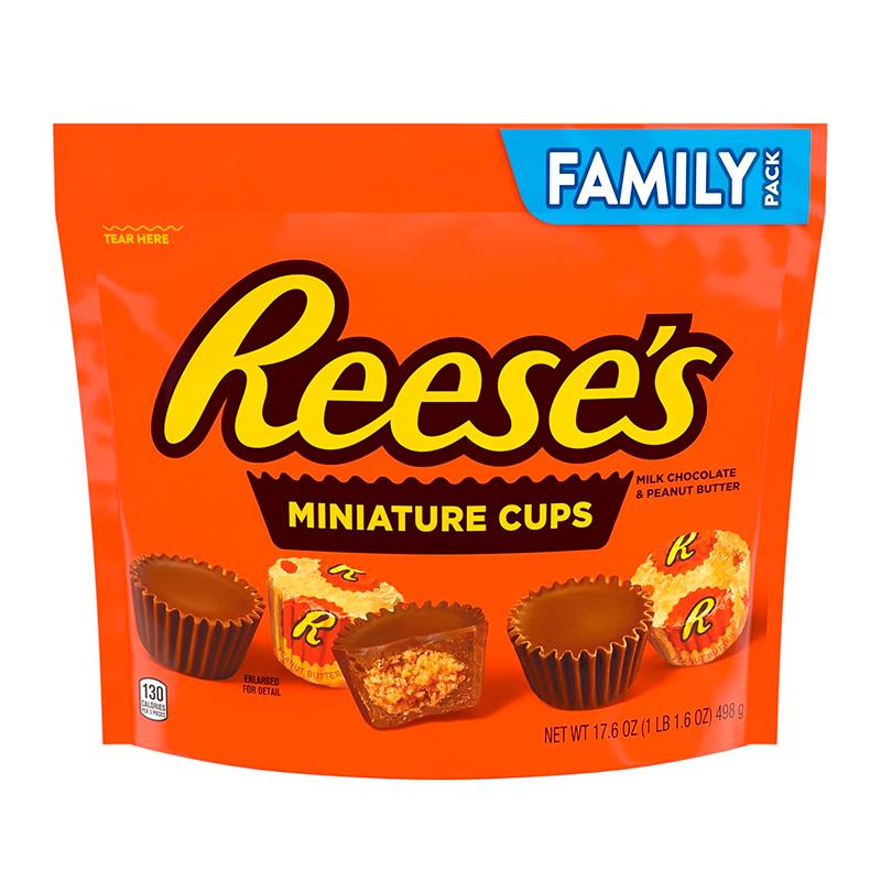 BOLINHOS DE CHOCOLATE AO LEITE HERSHEYS REESES MINIATURE CUPS 498G