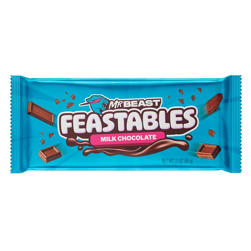 BARRA DE CHOCOLATE AO LEITE MR BEAST FEASTABLES 60G