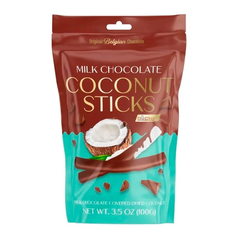 PALITOS DE CHCOCLATE AO LEITE BEEMAX C/COCO 100G