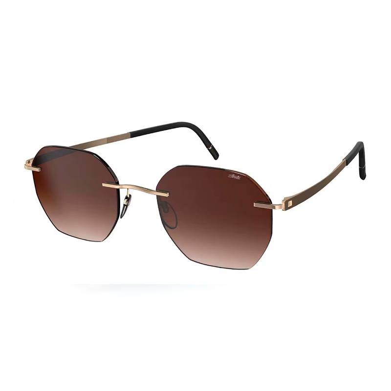 OCULOS DE SOL SILHOUETTE UNISSEX NOVA SHADES CABRILLO TAM 50 19 150MM DOURADO MARROM