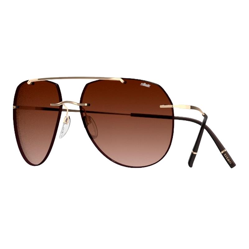 OCULOS DE SOL SILHOUETTE UNISSEX TMA THE ICON NASH S TAM 59 15 145MM DOURADO MARROM