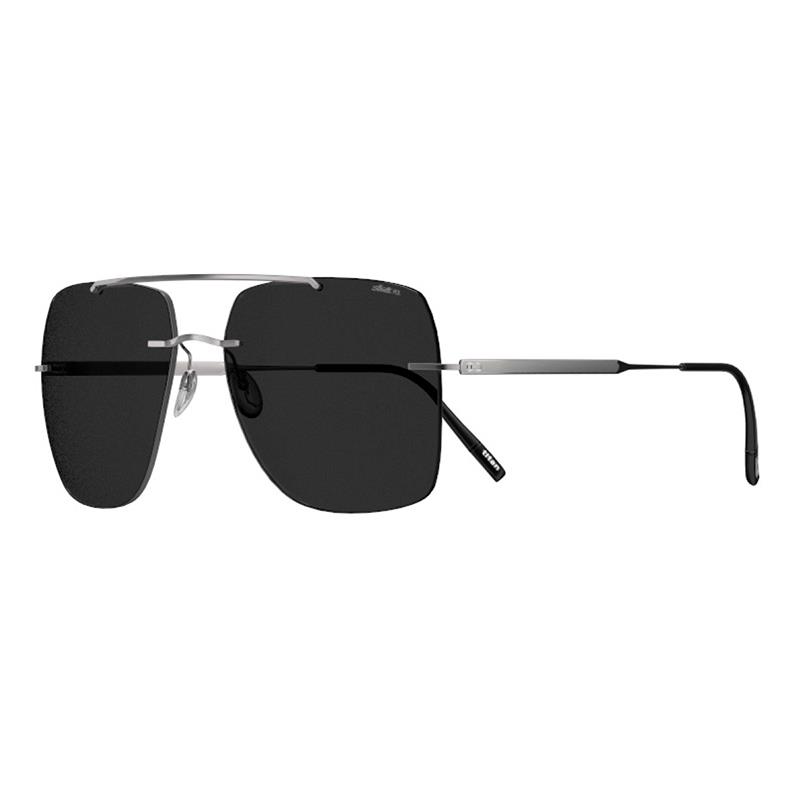 OCULOS DE SOL SILHOUETTE UNISSEX PANMURE 8750/75 6560 TAM 60 17 140MM CINZA PRETO