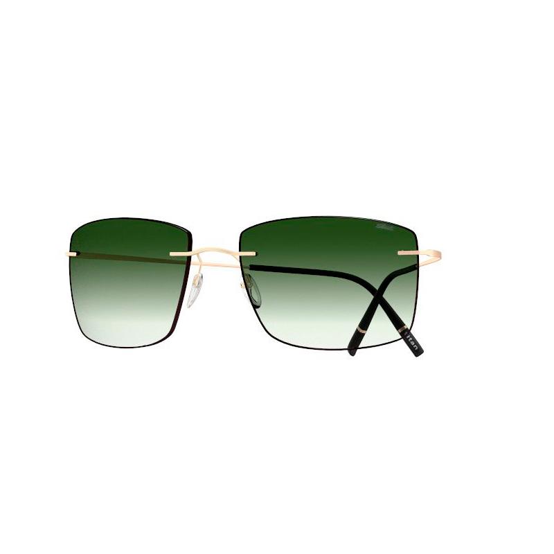 OCULOS DE SOL SILHOUETTE UNISSEX 8742/75 7630 TAM 56 17 135MM VERDE DOURADO