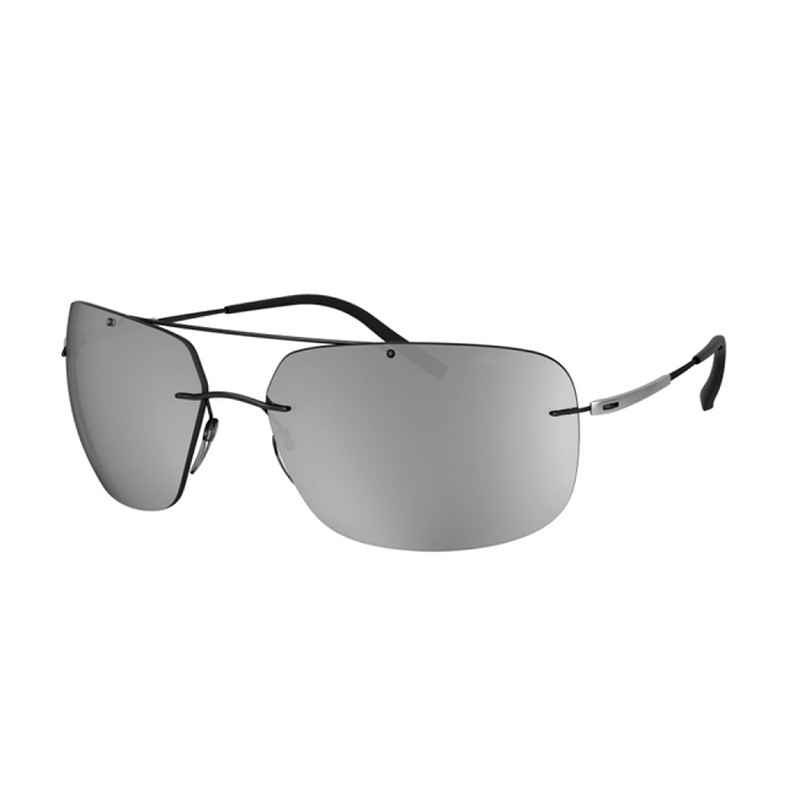 OCULOS DE SOL SILHOUETTE UNISSEX 8706/75 9040 TAM 5517140MM PRETO CROMADO